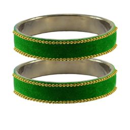 Vidhya Kangan Green Brass Bangles-image-49