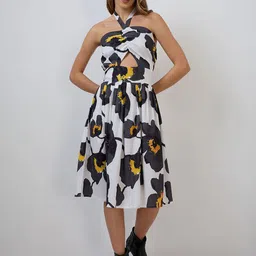 Amarasha Women Halter Neck Fit & Flare Dress-picture-49