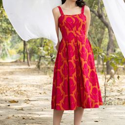 MABISH by Sonal Jain Print A-Line Midi Dress-picture-47