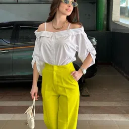StyleAsh Women Straight Fit High-Rise Trousers-image-76