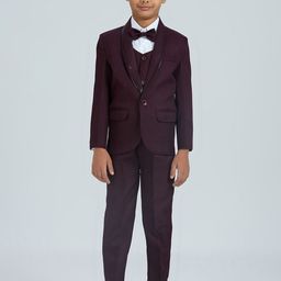 YK Boys Sequin Embellished Single-Breasted Five Piece Party Suit-24