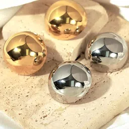 V FASHION JEWELLERY Set Of 2 Stainless Steel Circular Shaped Studs-image-30