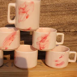 laghima jadon Red Ceramic Core Set of Cups and Mugs image 2