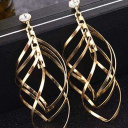 Bling Queen Gold-Plated Cubic Zircon Studded Earrings-7