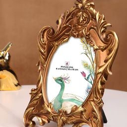 Art Street Gold-Toned Wooden Contemporary Shaped Table Photo Frames-image-69