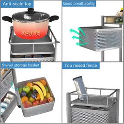 Aura Silver-Toned Set of 1 Regular Multi-Utility Organisers image 5