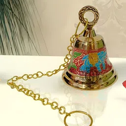 DSH Crafting Your Curiosity Red Pooja Hanging Bell-67