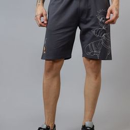 Free Authority Men Graphic Printed Mid Rise Shorts-55