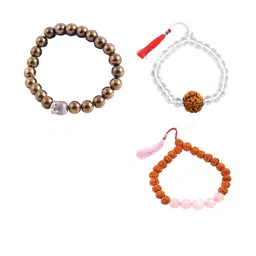 Divine souvenirs Set Of 3 Artificial Beaded Elasticated Bracelets-17