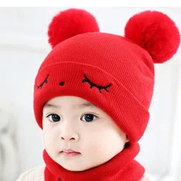 FIRMED STRING Unisex Kids Embroidered Woollen Beanie-3