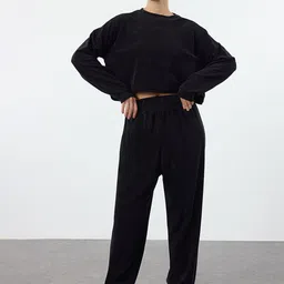 Trendyol Round Neck Long Sleeves Sweatshirt With Jogger Co-Ords-image-28
