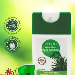 Omeo Set Of 2 Aloe Vera Pocket Hand Sanitizer Gel With Calendula - 25 ml Each image 3
