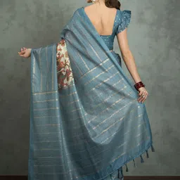 Mitera Kalamkari Printed Block Print Saree image 3