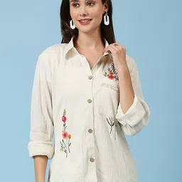 Hitarth Fashion Organic Cotton Shirt Collar Tunic-40