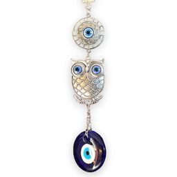 BLUE BEADS Owl Evil Eye Wall Hanging-picture-8