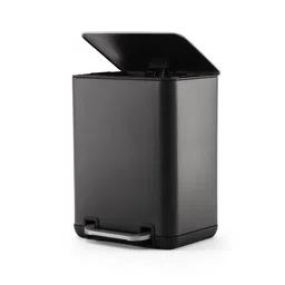 Pure Home and Living Black Pedal Rectangular Large Waste Bin With Lid 12 L image 4