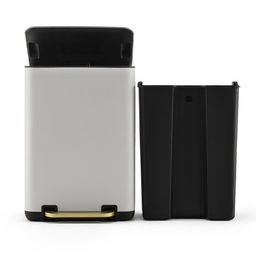 Pure Home and Living White Pedal Rectangular Large Waste Bin With Lid 12 L image 5