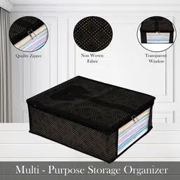 Kuber Industries Black Set of 4 Regular Multi-Utility Organisers image 4