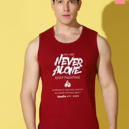 WOOSTRO Pack Of 2 Printed Combed Cotton Gym Vests VWS26(ALONE MAROON)(BKLN PEACH)-image-67