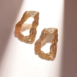 Priyaasi Gold-Plated Contemporary Studs Earrings-50