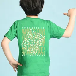 NUSYL Boys Typography Printed Round Neck Cotton Oversized T-shirt-image-49