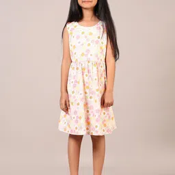 V-Mart Girl Cotton Floral Print Fit & Flare Dress-picture-57