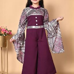 FASSY Girls Print Kimono Sleeve Fit & Flare Dress-image-99