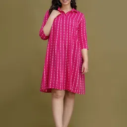 Demirner Floral Print Fit & Flare Dress-picture-30