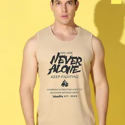 WOOSTRO Pack Of 2 Printed Pure Combed Cotton Gym VestsVWS26(ALONE RUST)(BKLN YELLOW)-picture-12