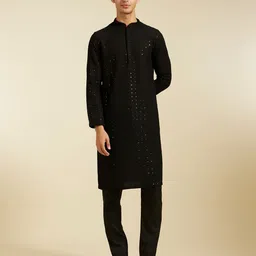Diwas by Manyavar Men Embroidered Sequinned Kurta-image-11