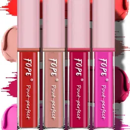 FOPE Set Of 4 Pout Perfect Matte Liquid Lipstick 4 ml Each - 04-06-09-12-47