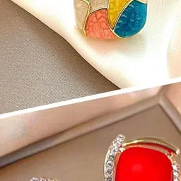kazare Set Of 2 Rhodium-Plated Artificial Stones Studded Square Shaped Studs image 3