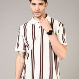 V-Mart Men Striped Polo Collar Pockets T-shirt-image-19
