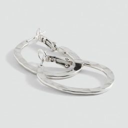 MANGO Oval Shaped Hoop Earrings image 2