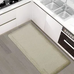 OBSESSIONS Beige Stain & Water Resistant Floor Mat-29