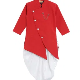 NIRVAAN Boys Regular Pure Cotton Kurta with Dhoti Pants-image-37