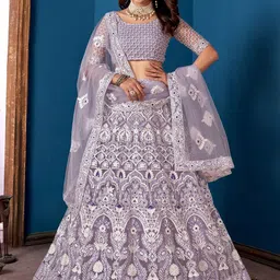 VARNI FABRICS Embroidered Semi-Stitched Lehenga & Unstitched Blouse With Dupatta-picture-21