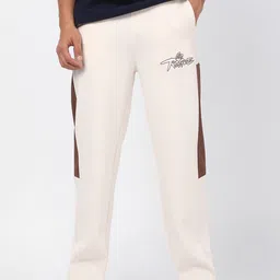Bewakoof Men Color-Blocked Oversized Wide Leg Track Pants-image-8