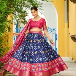 RUNAYA NX Printed Ready To Wear Lehenga & Unstitched Blouse With Dupatta-picture-6