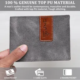 JND Men Striped PU Two Fold Wallet-36