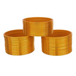 ZULKA Set of 48 Simple Plain Glossy Finished Metal Bangles-image-95
