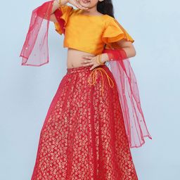 Aj DEZInES Girls Ready to Wear Lehenga & Blouse With Dupatta-picture-47