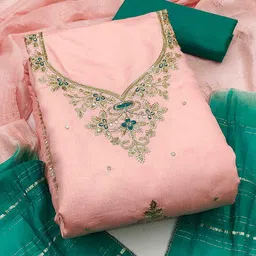 Blissta Embroidered Unstitched Dress Material-image-56