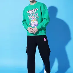 GRIFFEL Men Printed Oversized Tracksuits-picture-5