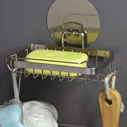 HOKIPO Silver Toned Stainless Steel Shower Holder-picture-54