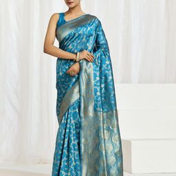 KAYOMMI Women Woven Design Zari Banarasi Saree-picture-40