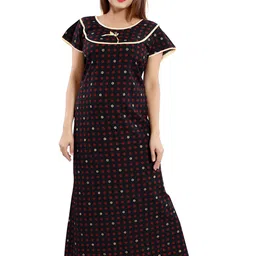 CINCO Women Floral Printed Maxi Nightdress-picture-6