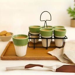 Unravel India Set of 6 Handcrafted and Hand Painted Ceramic Matte Cups and Mugs-image-58