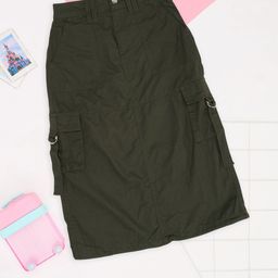 Pantaloons Junior Girls Pure Cotton A-Line Knee-Length Skirt-image-44