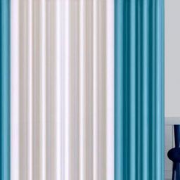 BELLA TRUE Blue & White 4 Pieces Black Out Long Door Curtains-image-97